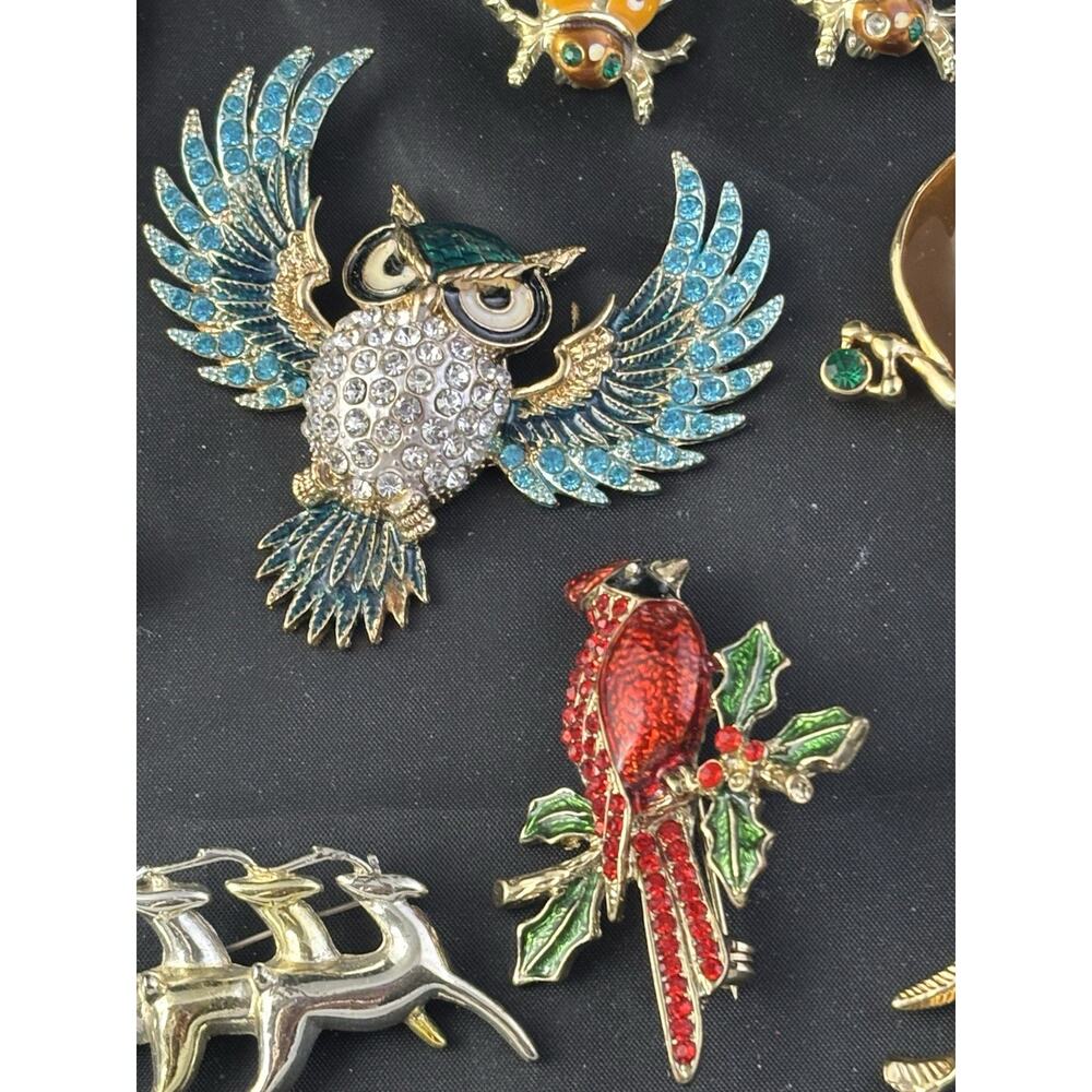 VTG Animal Brooch Pin Lot 22 Piece Estate Collection Signed JJ ULTRA SAC MONET+ - Picture 6 of 16